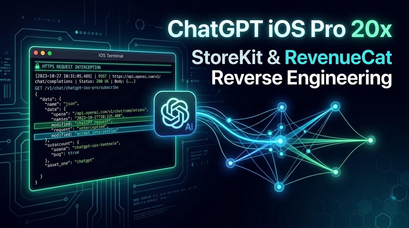 iOS 强开 ChatGPT Pro 20x 隐藏套餐全解:Reqable 抓包拦截与 RevenueCat 凭证跨账号转移实操 SOP